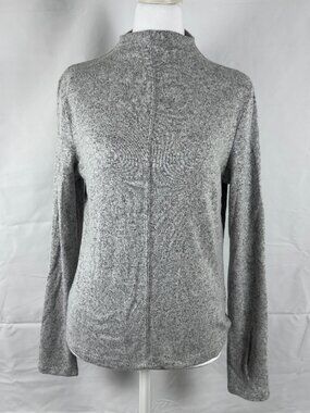 NLT Heather Gray Mock Neck Top – Large – NWOT